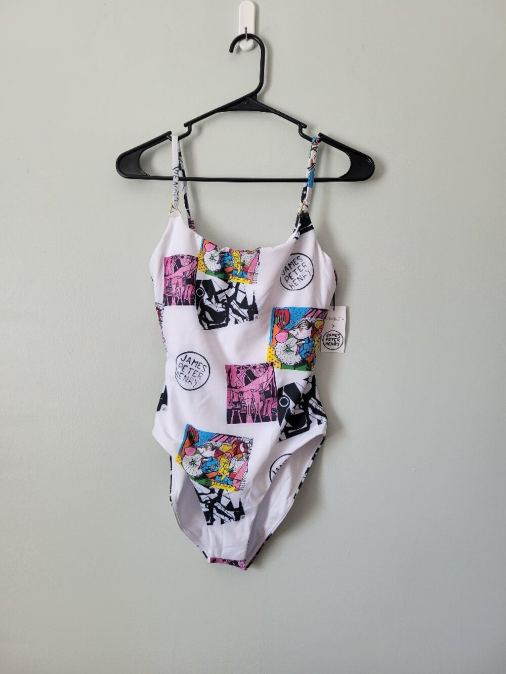 Swiminista One Piece Swimsuit Women's Medium Art Toss x James Peter Henry NWT